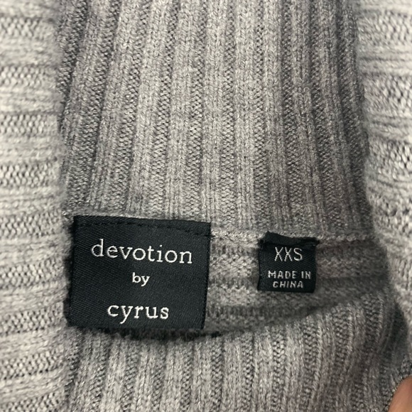 Devotion by Cyrus Cowl Neck Ribbed Tunic Sweater XXS - Picture 3 of 7